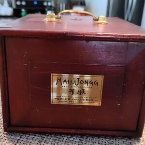 Vintage Salem New York London Parker Brothers Mahjongg Wooden Box Set 1920's -30